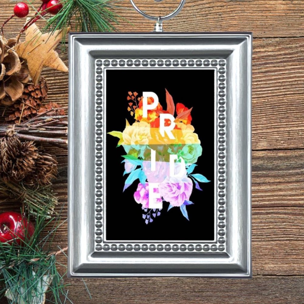 Rainbow Pride LGBTQ+ LGBTQ Christmas Tree Ornament